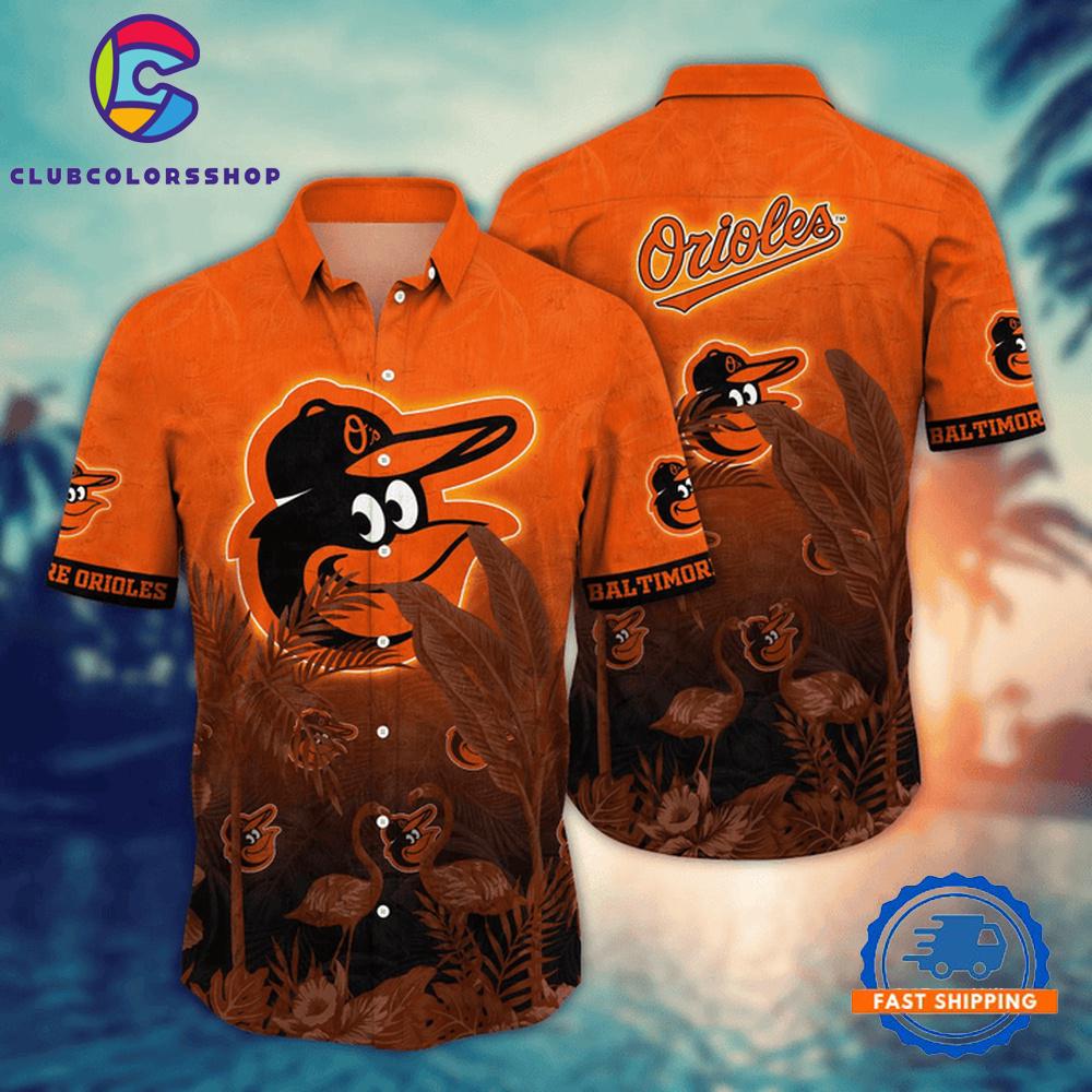 MLB Baltimore Orioles Tropical Flamingo Hawaiian Shirt