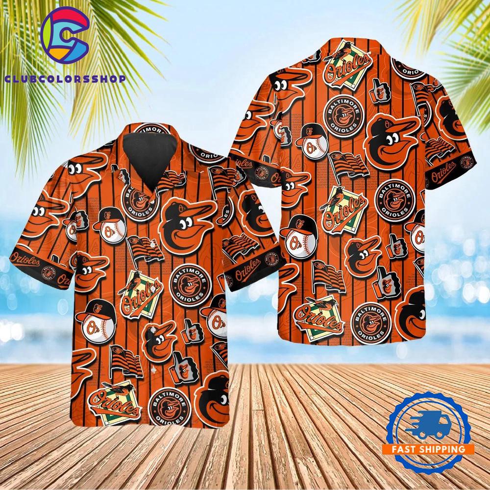 MLB Baltimore Orioles Vintage Charm Hawaiian Shirt