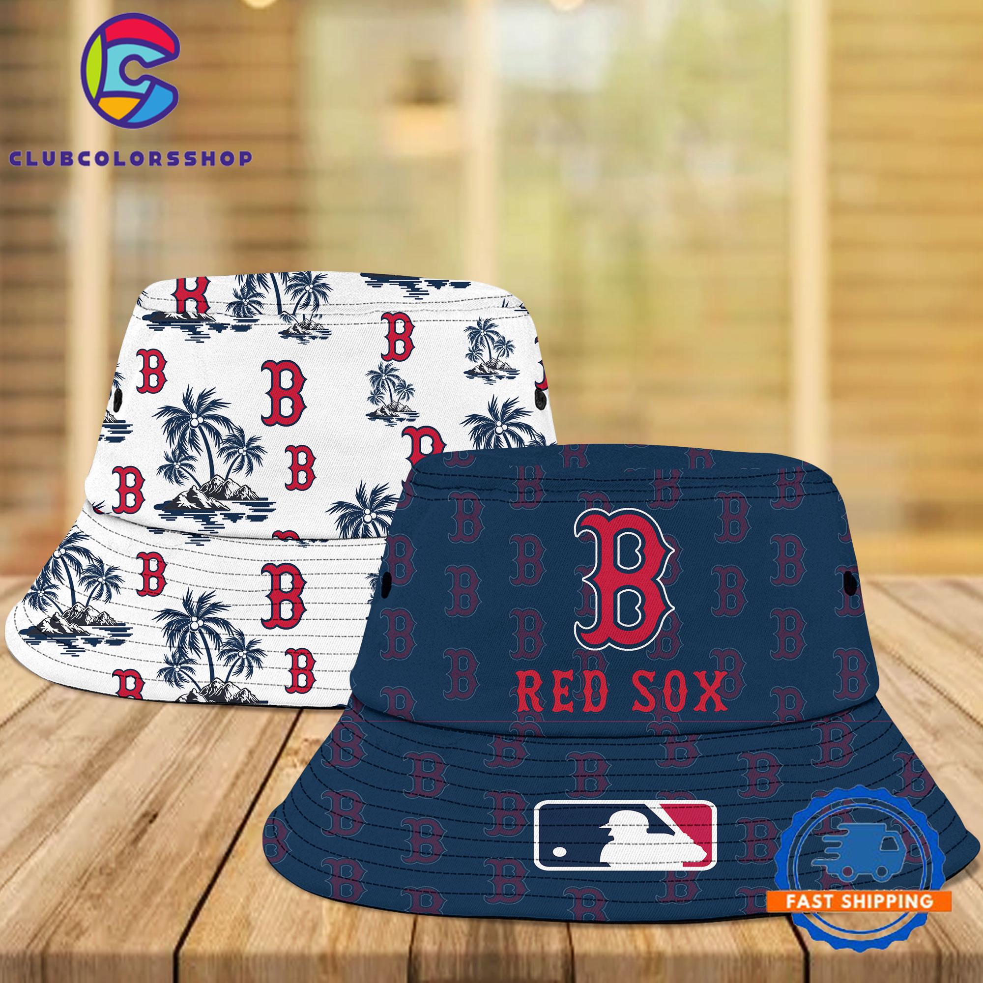 MLB Boston Red Sox Bucket Hats, Baseball Two Sided Design Fisherman’s Hat