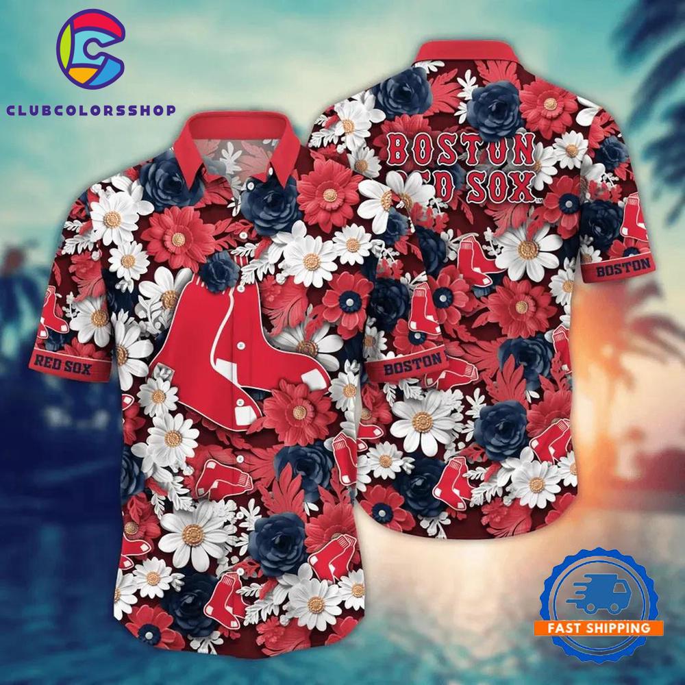 MLB Boston Red Sox Flower Tropical New Hawaiian Shirts