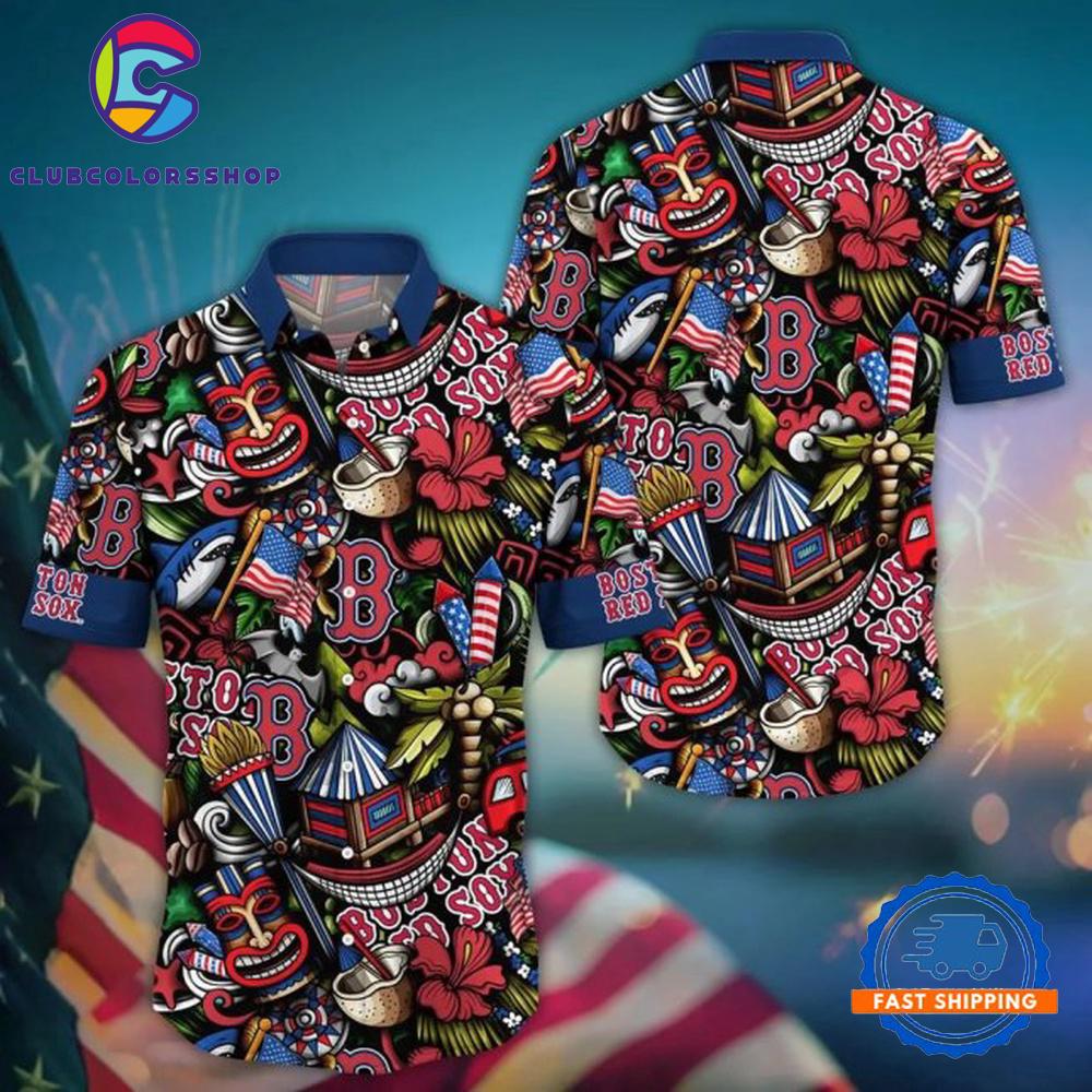 MLB Boston Red Sox Hawaiian Shirt Tiki Island Vibe for Tropical Style