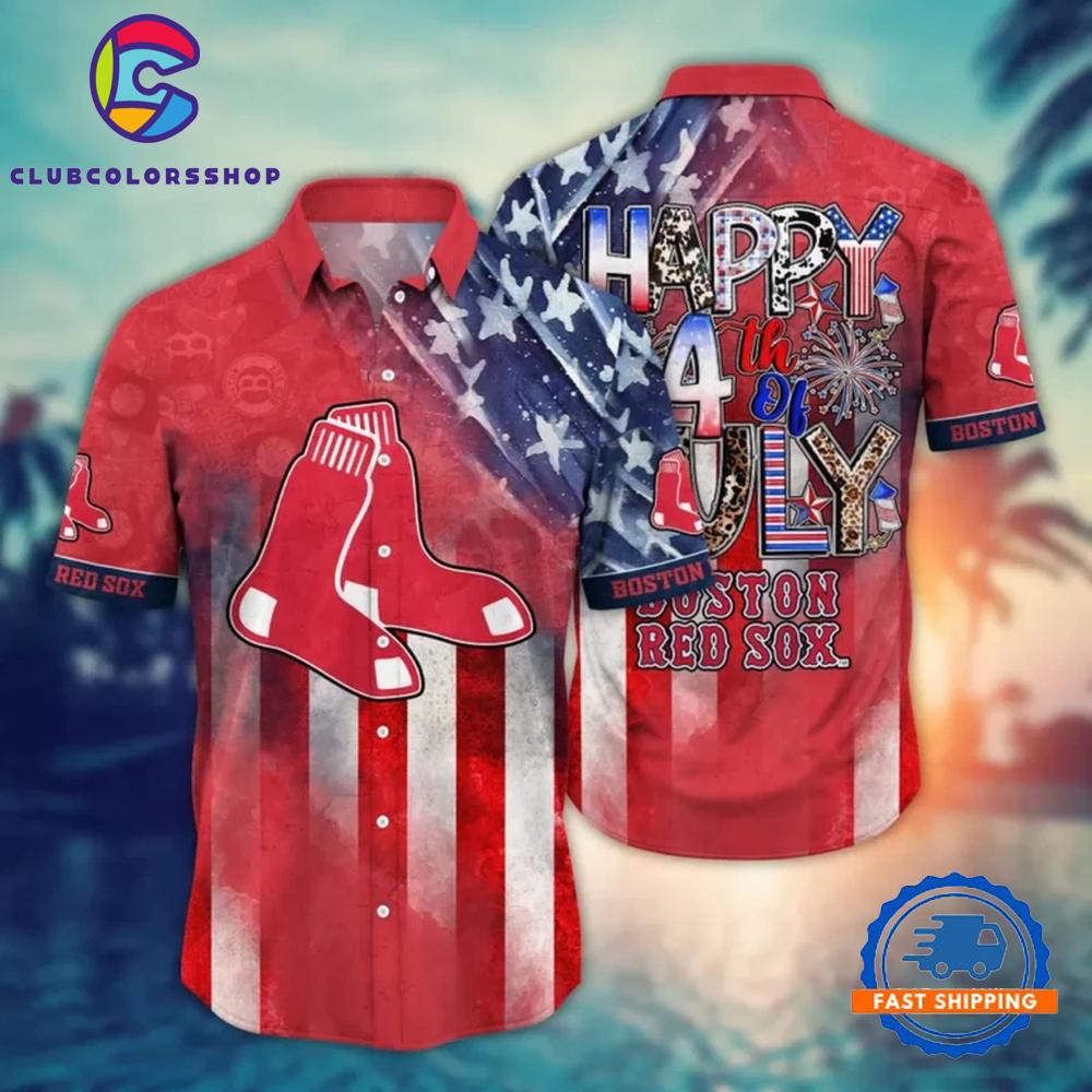 MLB Boston Red Sox Patriotic 4th of July Tribute Hawaiian Shirt
