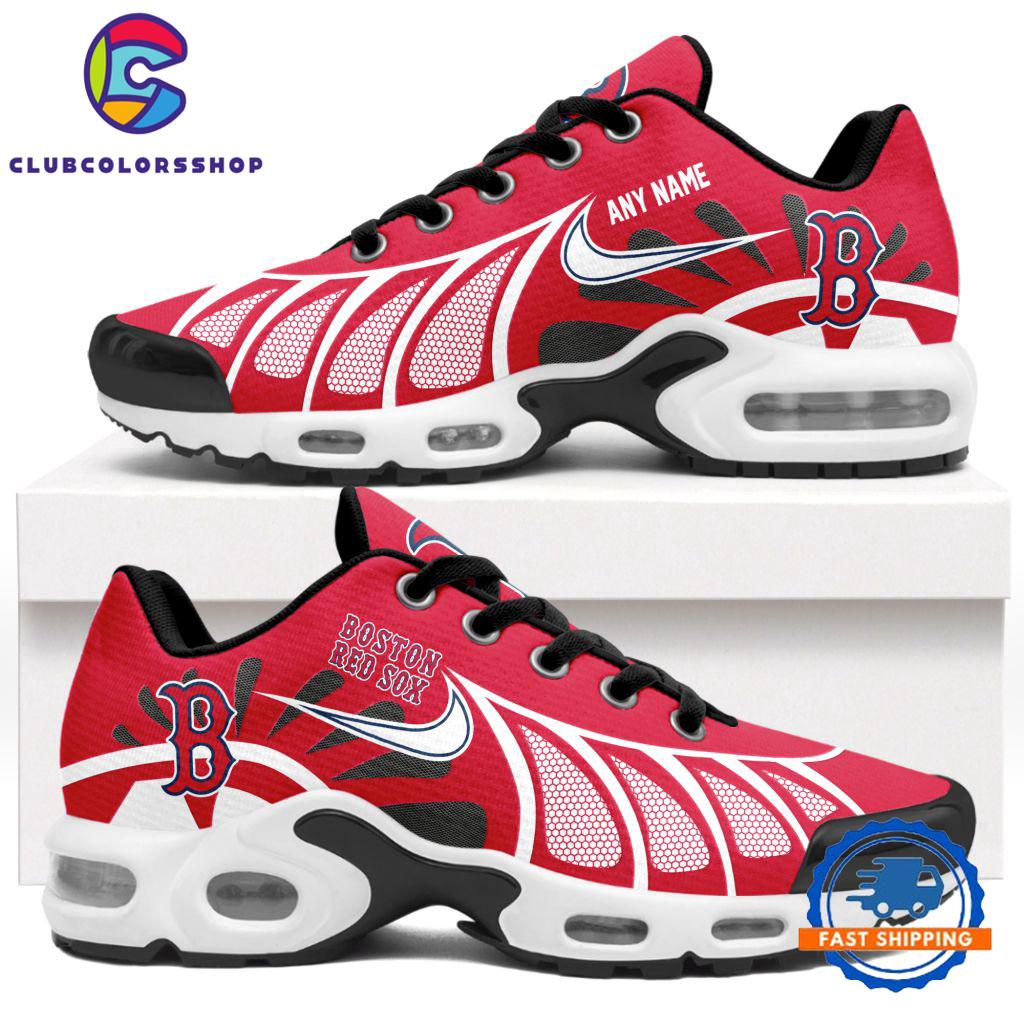 MLB Boston Red Sox Personalized Air Max Plus Shoes, Baseball Team Logo TN Shoes Design