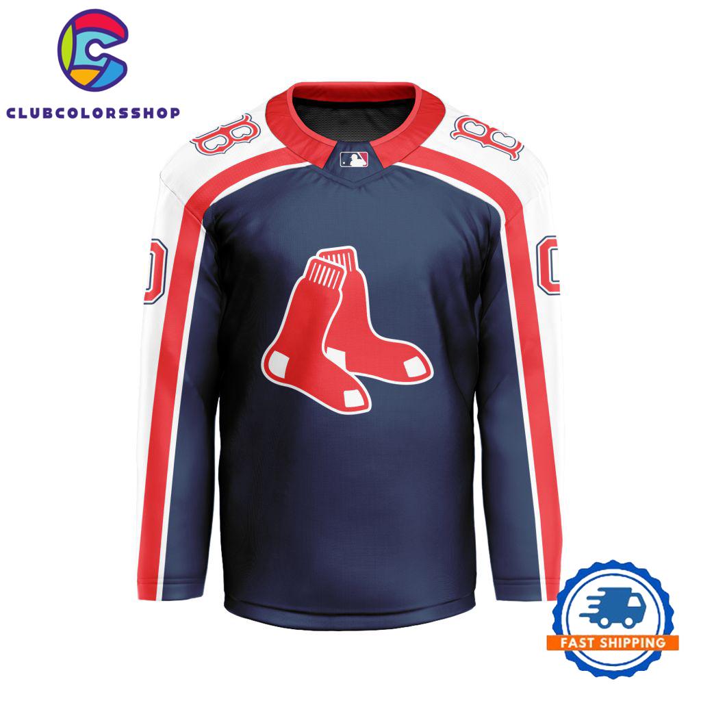MLB Boston Red Sox Special Hockey Jersey Design Concept