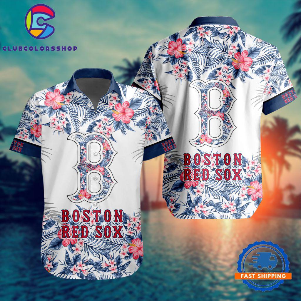 MLB Boston Red Sox Special Tropical Flower Hawaiian Shirt, Baseball Team Button Shirt Design