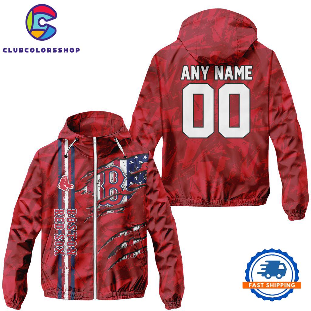 MLB Boston Red Sox Special Windbreaker Outdoor Jacket, Baseball Team Jacket