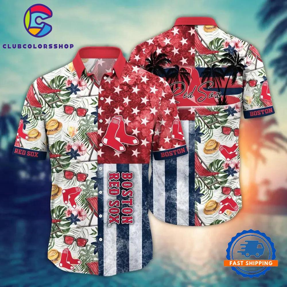 MLB Boston Red Sox Team Logo Summer Hawaiian Shirts