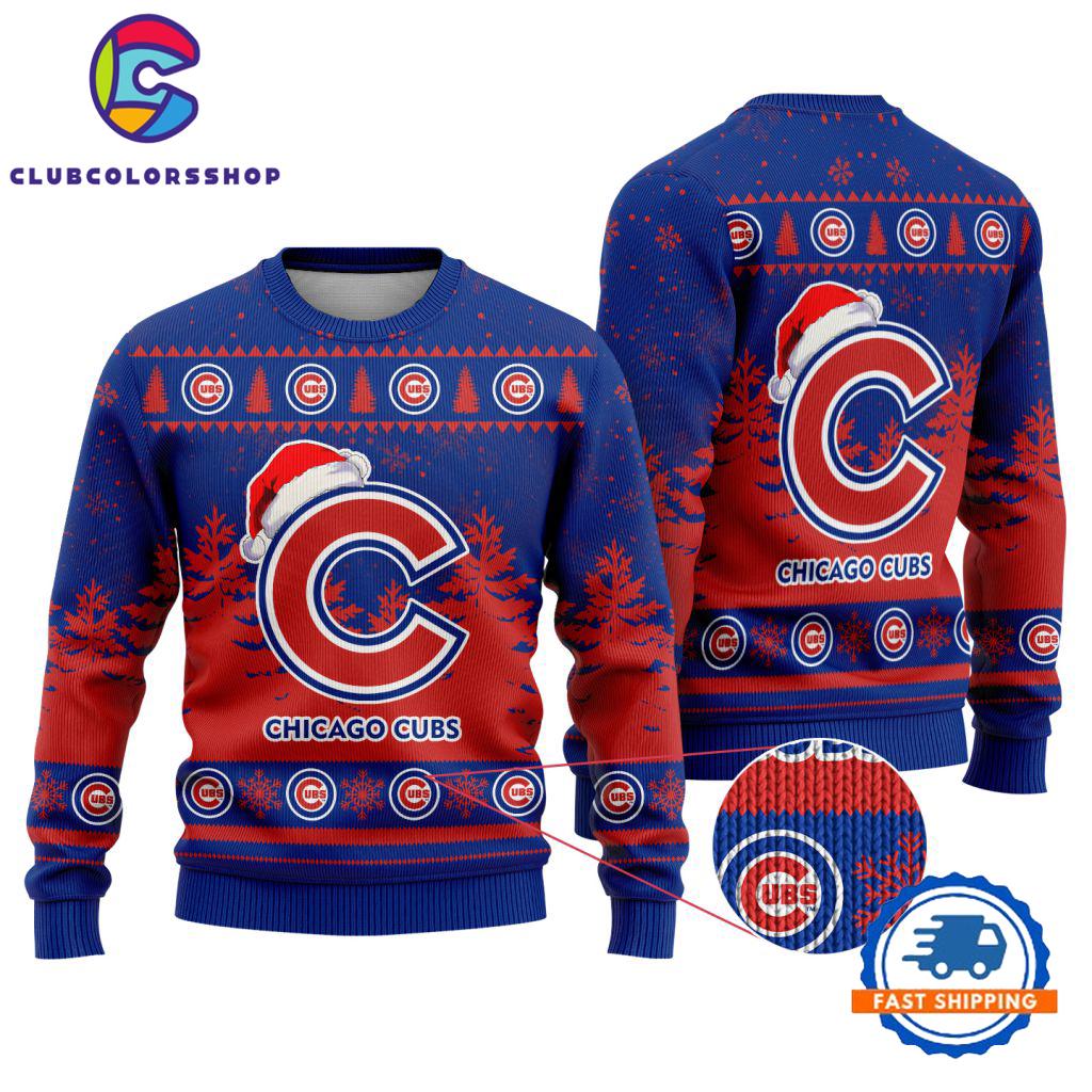 MLB Chicago Cubs Special Baseball Team Christmas Ugly Sweater Design