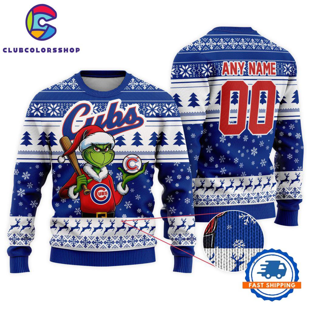 MLB Chicago Cubs Special Grinch Christmas Ugly Sweater Design