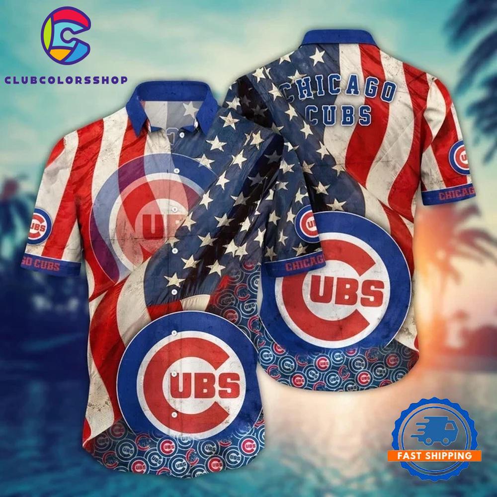 MLB Chicago Cubs Stars and Stripes Hawaiian Shirt