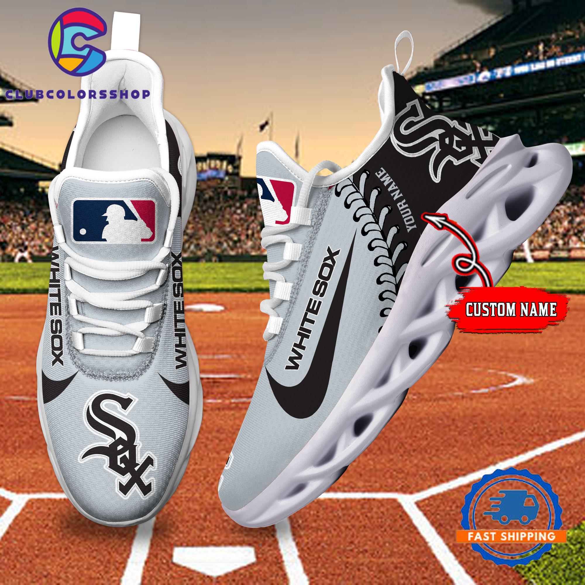 MLB Chicago White Sox Baseball Logo Team Custom Max Soul Shoes MLB Chicago White Sox Baseball Logo Team Custom Max Soul Shoes