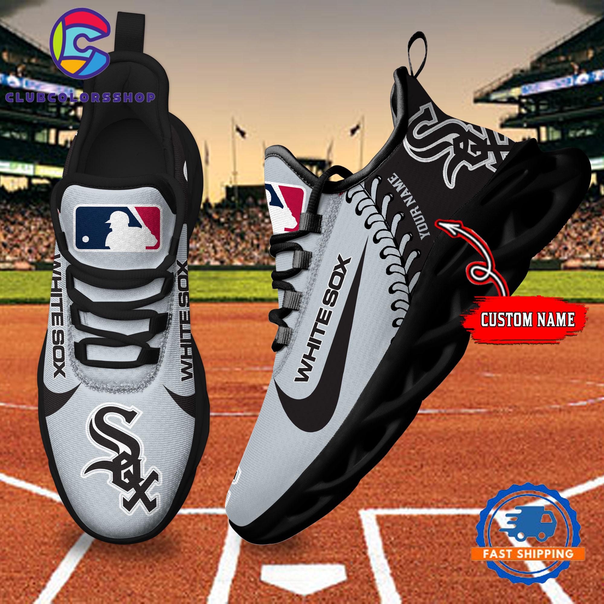 MLB Chicago White Sox Baseball Logo Team Custom Max Soul Shoes