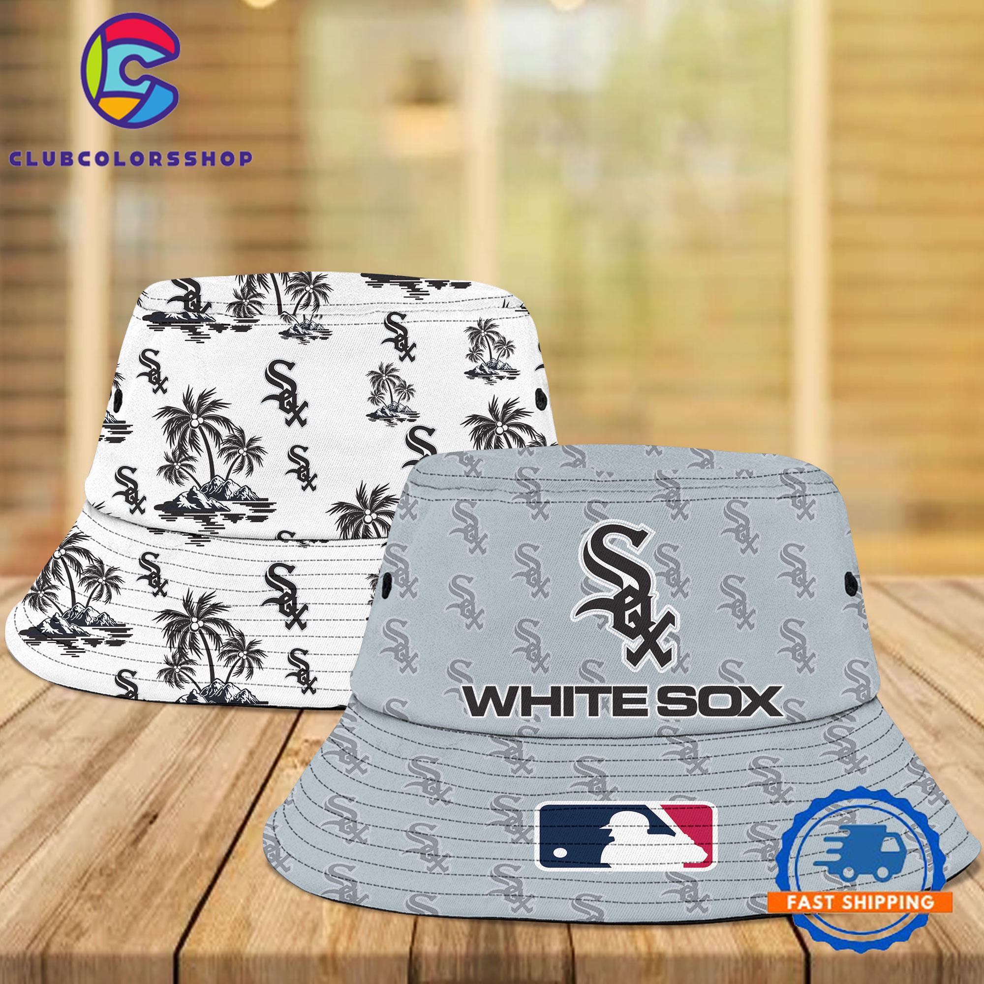 MLB Chicago White Sox Bucket Hats, Baseball Two Sided Design Fisherman’s Hat