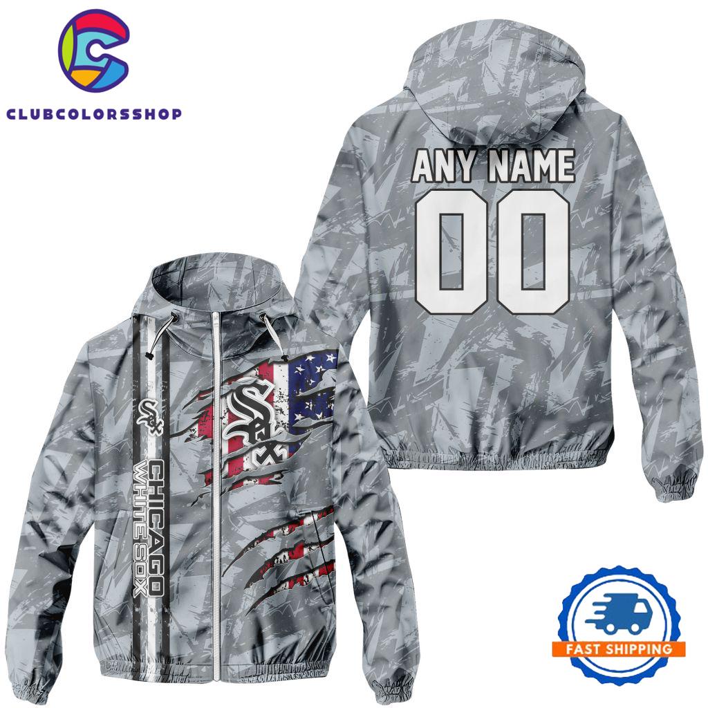MLB Chicago White Sox Special Windbreaker Outdoor Jacket, Baseball Team Jacket
