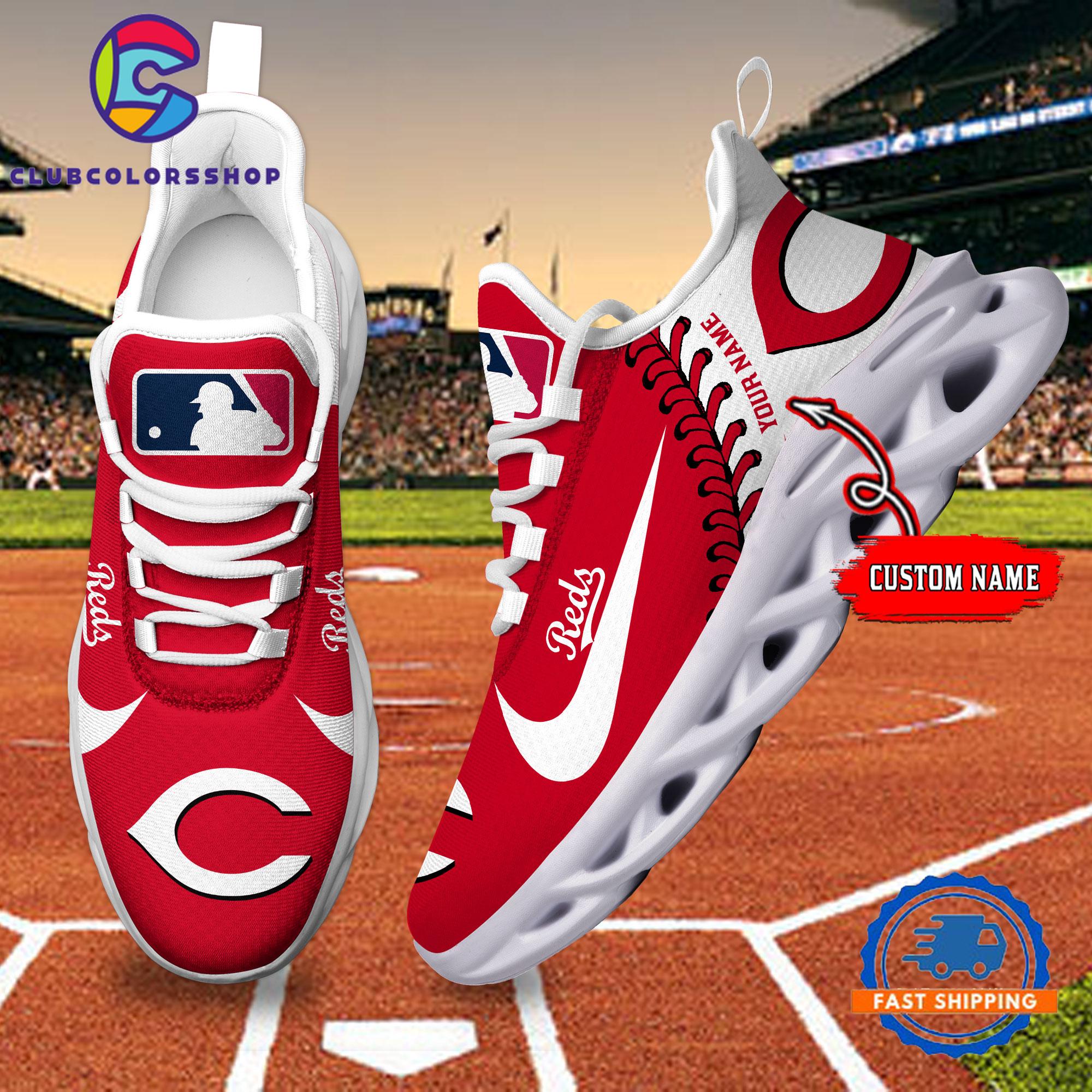 MLB Cincinnati Reds Baseball Logo Team Custom Max Soul Shoes MLB Cincinnati Reds Baseball Logo Team Custom Max Soul Shoes