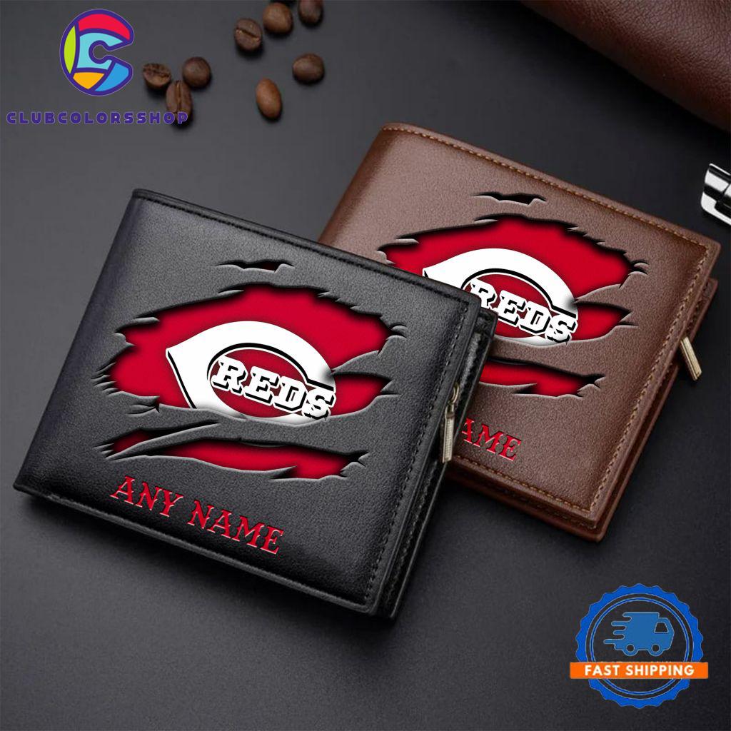 MLB Cincinnati Reds Baseball Logo Team Personalized Men’s Wallet Design