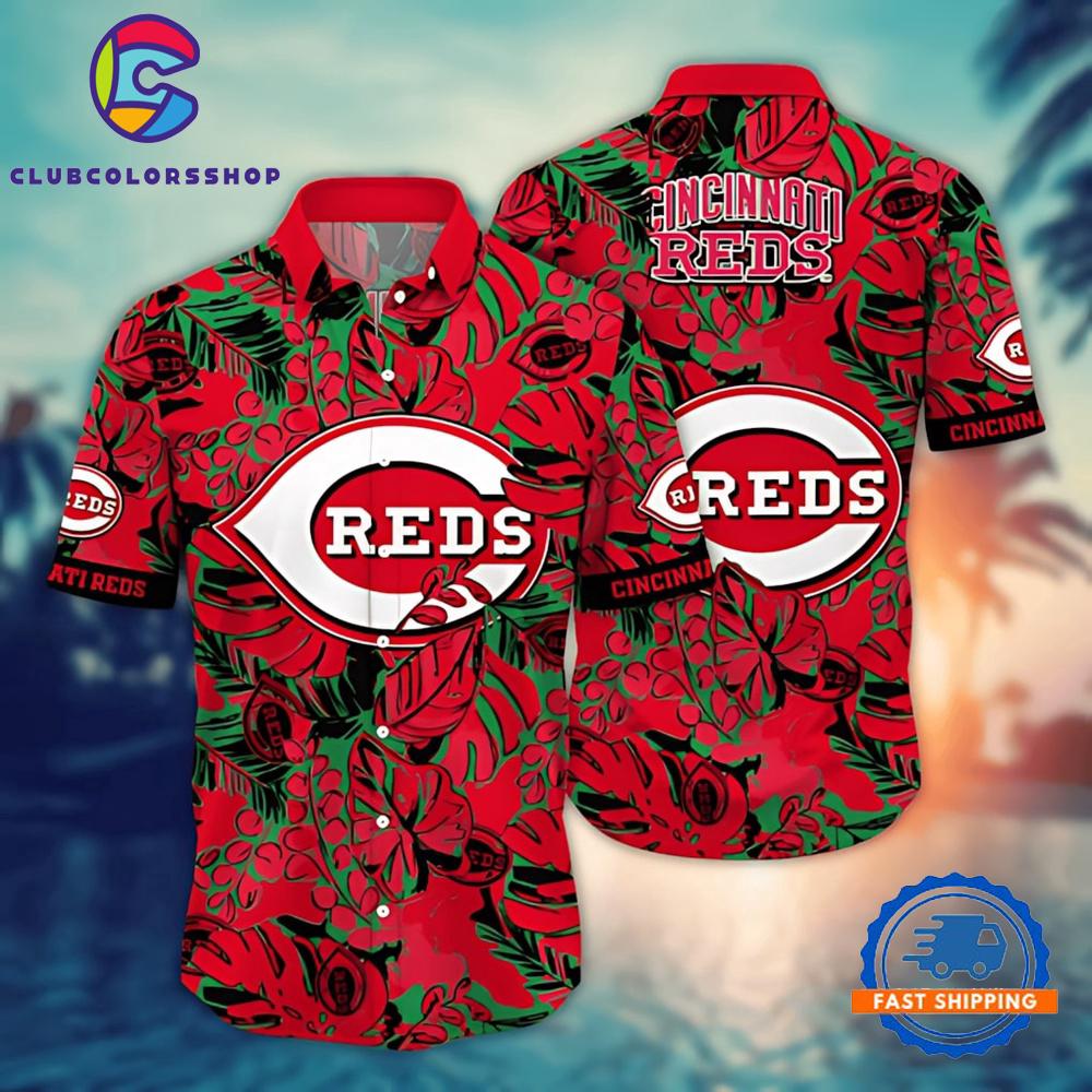 MLB Cincinnati Reds Bold Tropics Hawaiian Shirt
