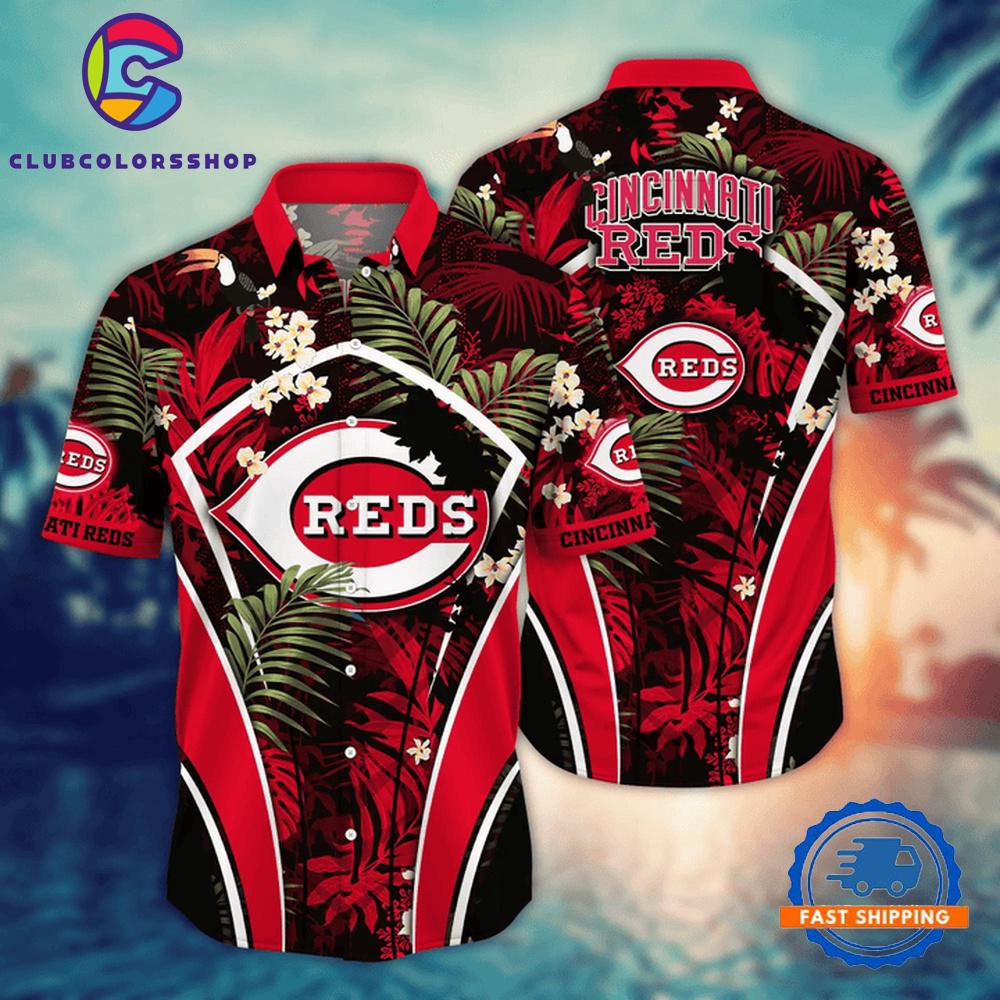 MLB Cincinnati Reds Jungle Tropics Hawaiian Shirt