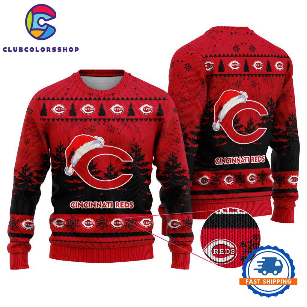 MLB Cincinnati Reds Special Baseball Team Christmas Ugly Sweater Design