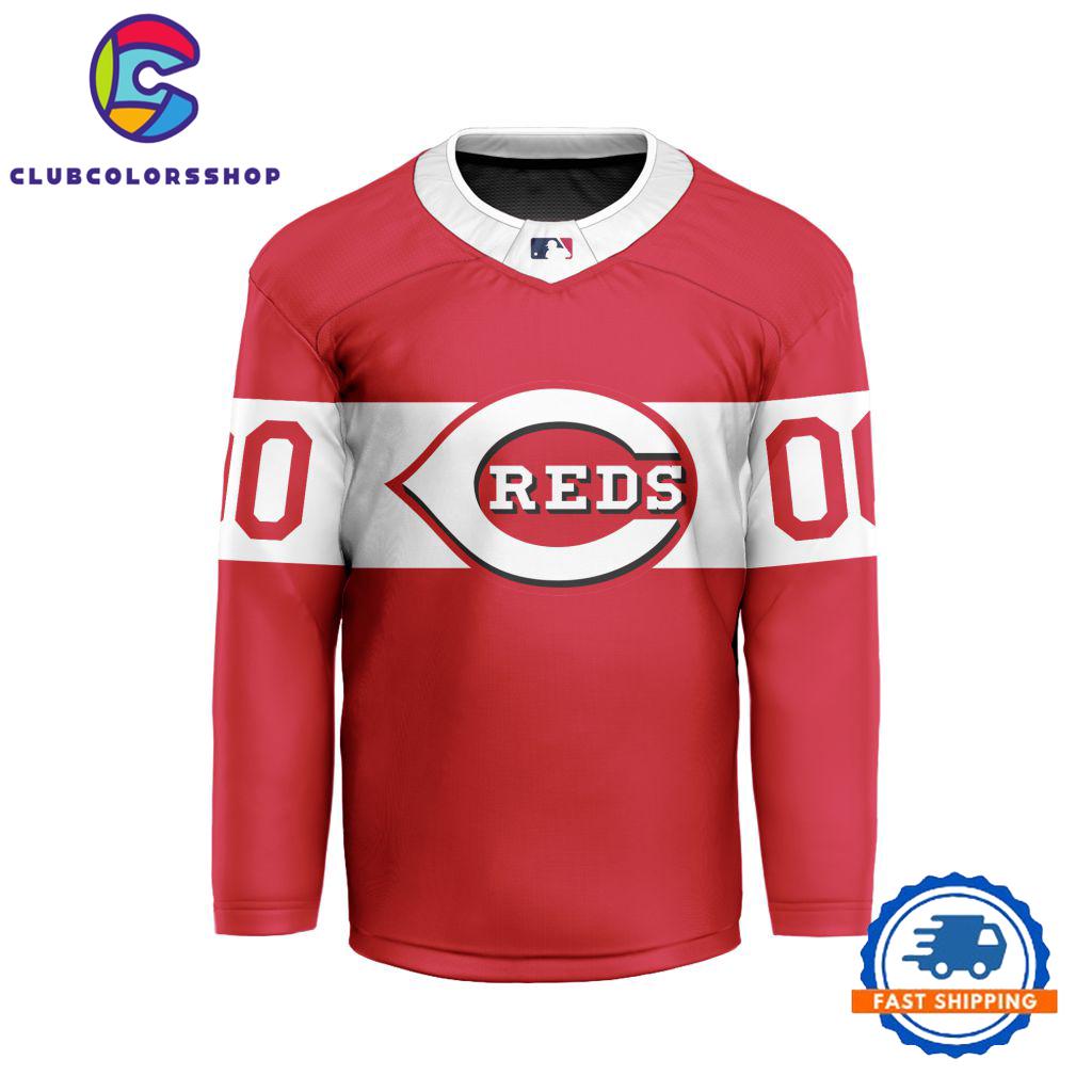 MLB Cincinnati Reds Special Hockey Jersey Design Concept