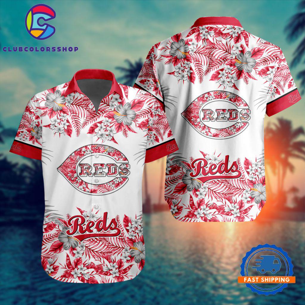 MLB Cincinnati Reds Special Tropical Flower Hawaiian Shirt, Baseball Team Button Shirt Design MLB Cincinnati Reds Special Tropical Flower Hawaiian Shirt, Baseball Team Button Shirt Design