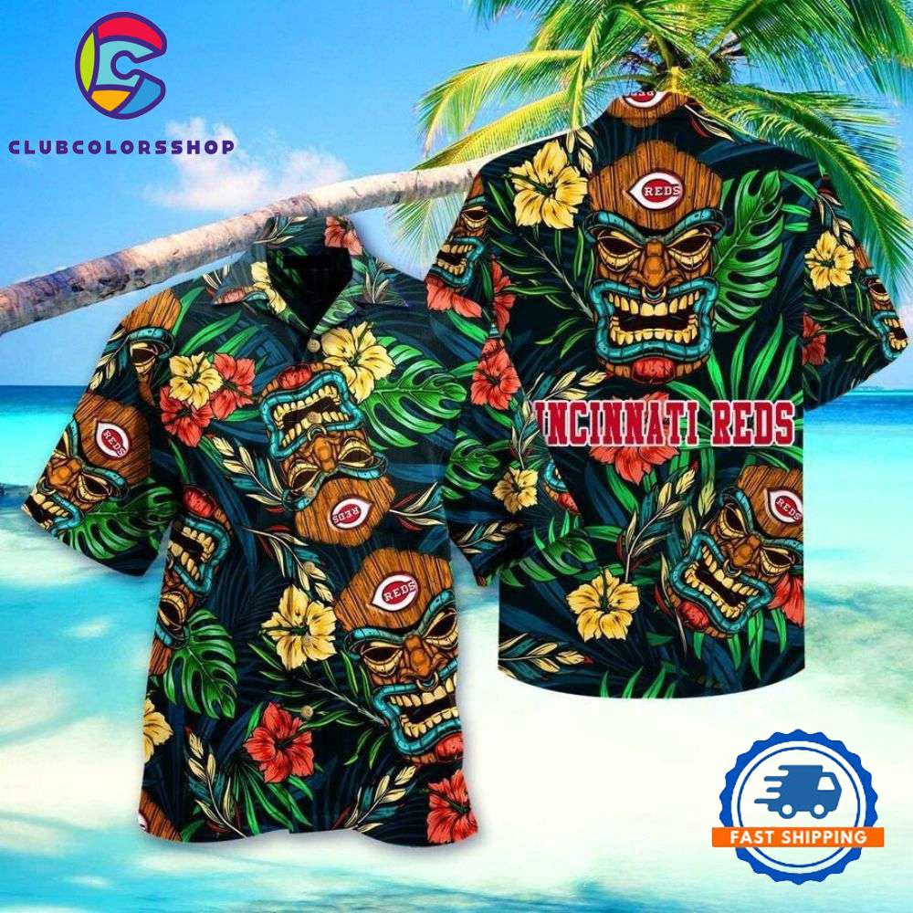 MLB Cincinnati Reds Tiki Vibes Hawaiian Shirt