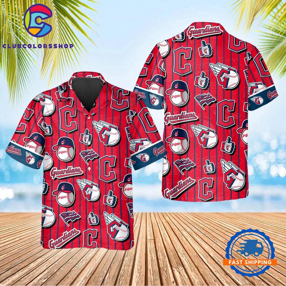 MLB Cleveland Guardians Hawaiian Shirt, MLB Hawaiian Shirt Gift For Fans