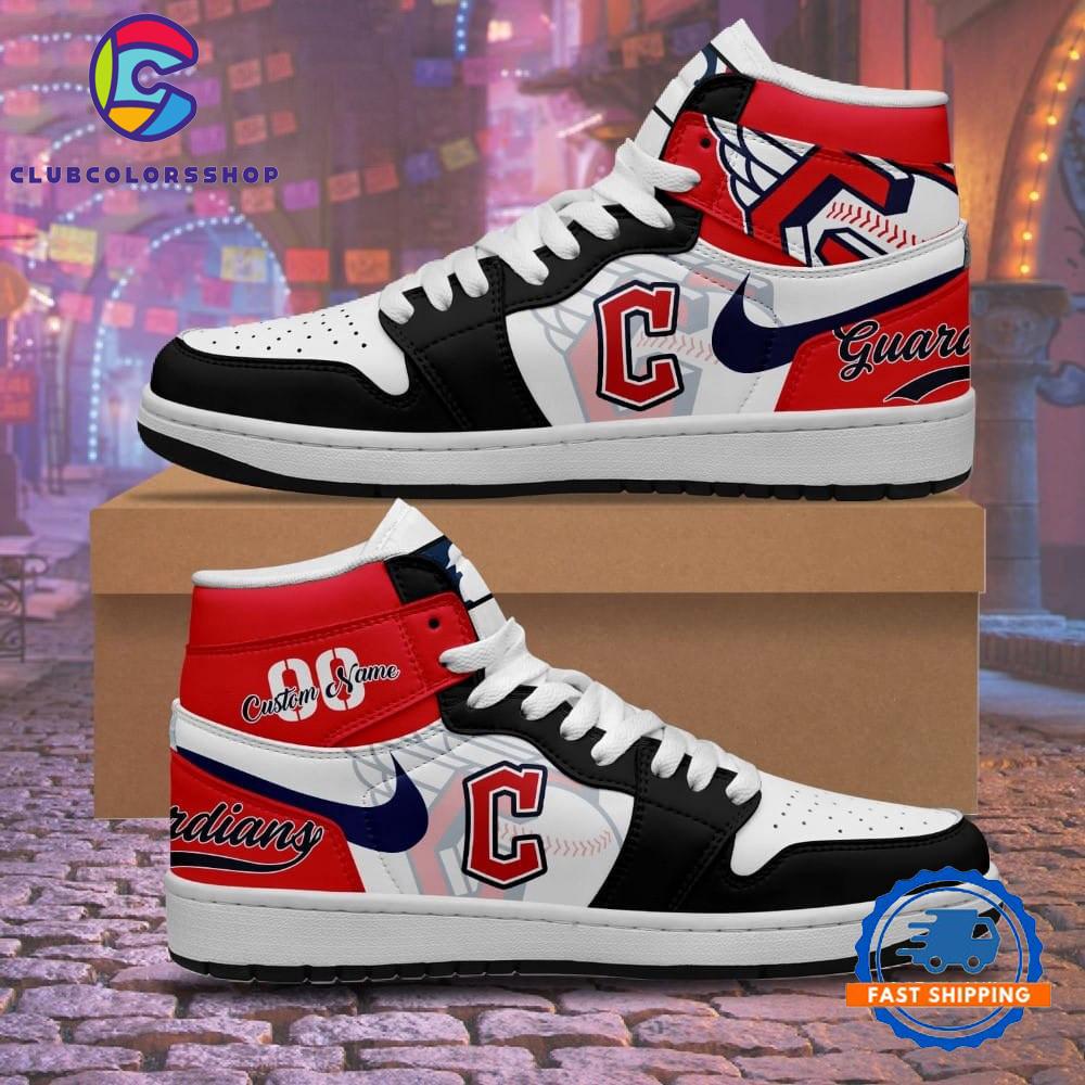 MLB Cleveland Guardians Personalized Air Jordan 1 Hightop Shoes