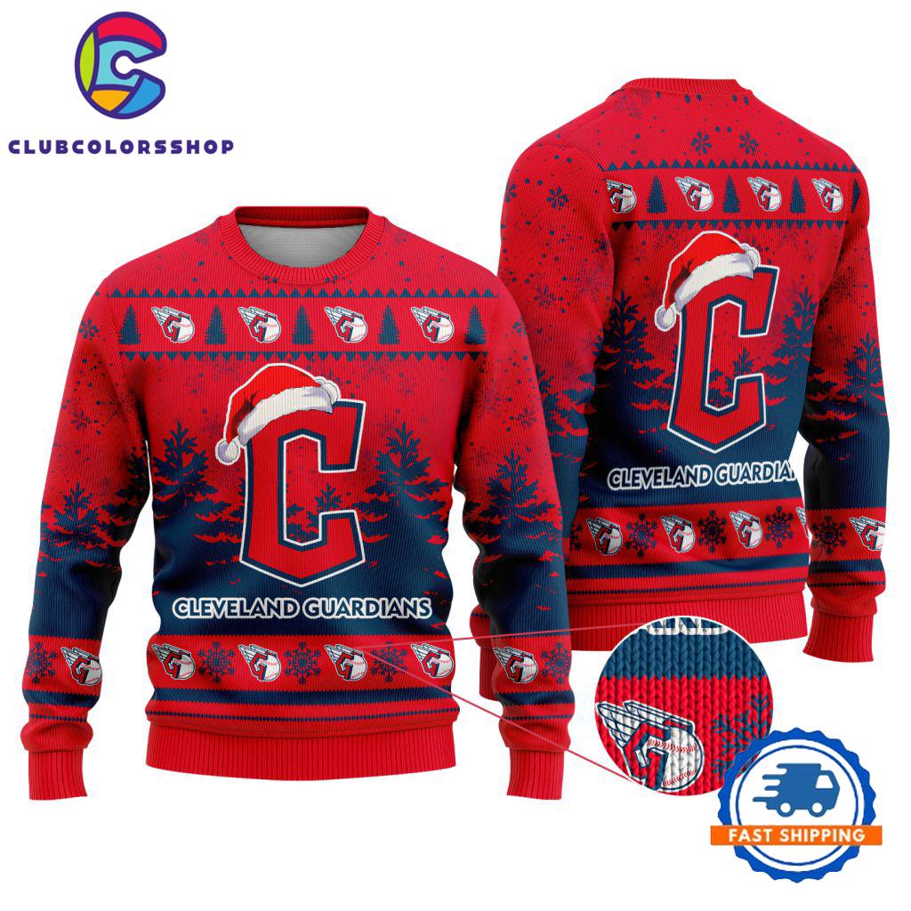 MLB Cleveland Guardians Special Baseball Team Christmas Ugly Sweater Design
