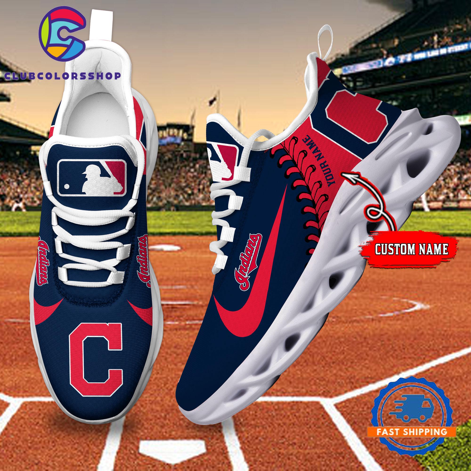 MLB Cleveland Indians Baseball Logo Team Custom Max Soul Shoes MLB Cleveland Indians Baseball Logo Team Custom Max Soul Shoes