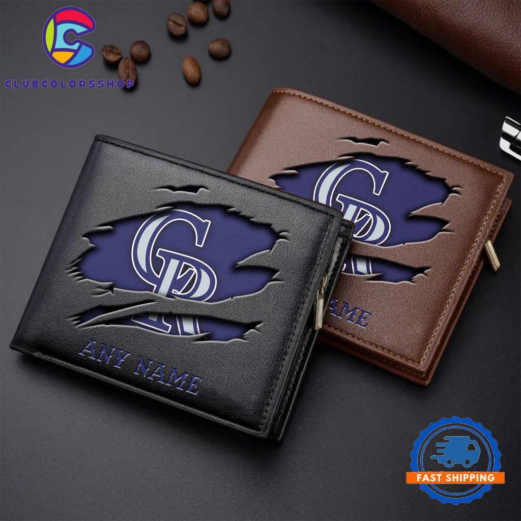 MLB Colorado Rockies Baseball Logo Team Personalized Men’s Wallet Design