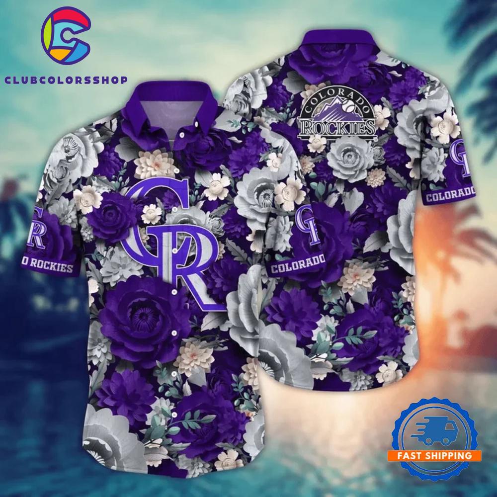 MLB Colorado Rockies Floral Garden Hawaiian Shirt