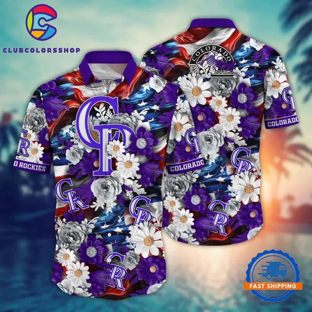 MLB Colorado Rockies Floral Paradise Hawaiian Shirt