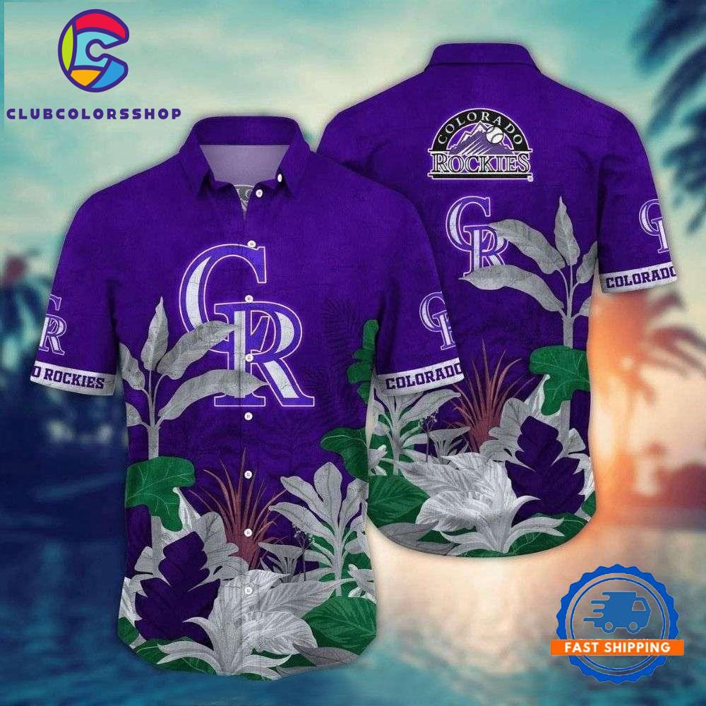 MLB Colorado Rockies Jungle Canopy Hawaiian Shirt