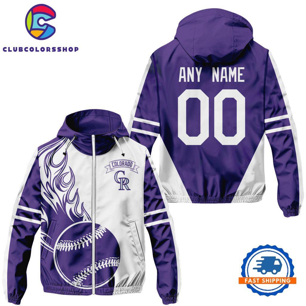 MLB Colorado Rockies Logo Team Windbreaker Outdoor Jacket Design