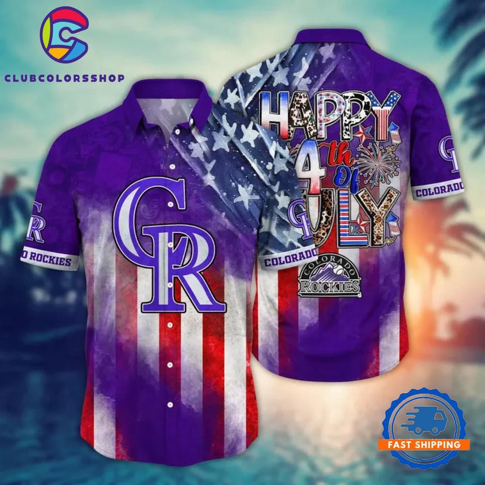 MLB Colorado Rockies Patriotic Pride Hawaiian Shirt