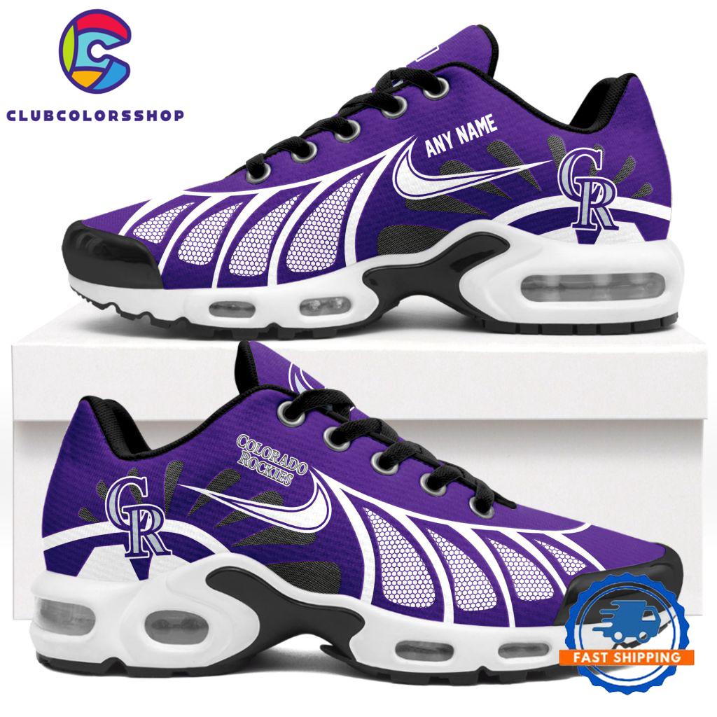 MLB Colorado Rockies Personalized Air Max Plus Shoes, Baseball Team Logo TN Shoes Design