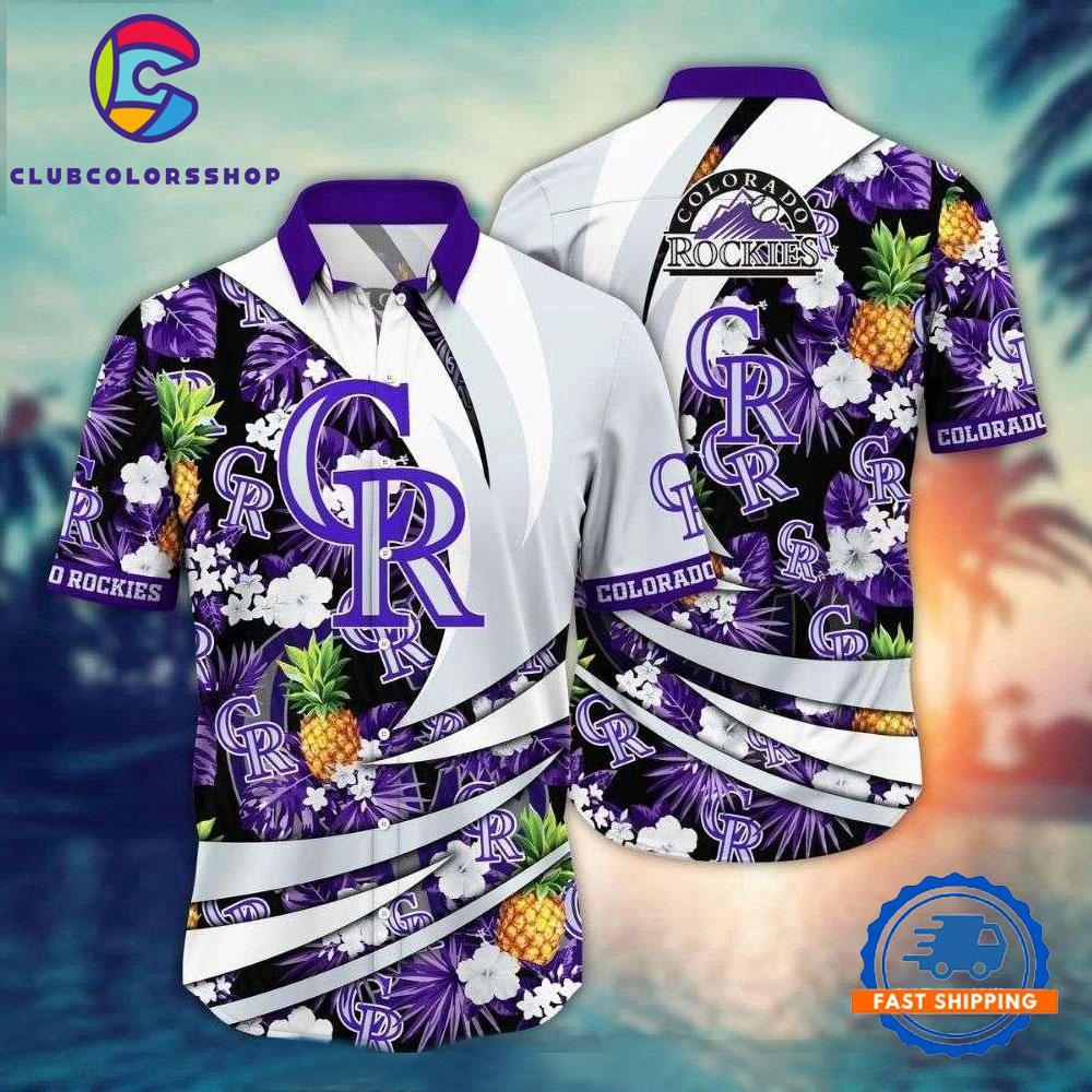 MLB Colorado Rockies Pineapple Tropics Hawaiian Shirt