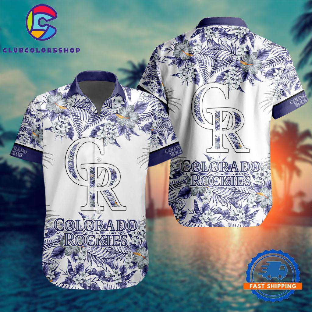 MLB Colorado Rockies Special Tropical Flower Hawaiian Shirt, Baseball Team Button Shirt Design
