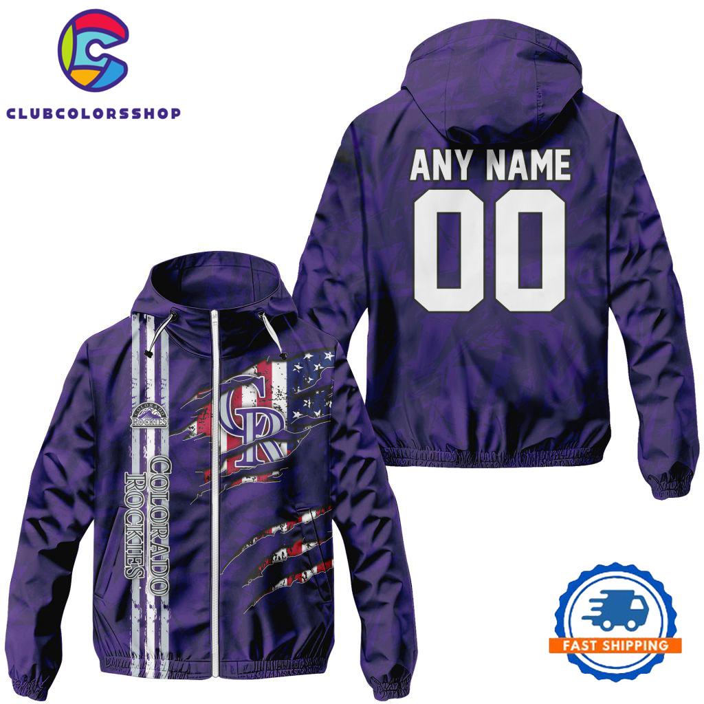 MLB Colorado Rockies Special Windbreaker Outdoor Jacket, Baseball Team Jacket