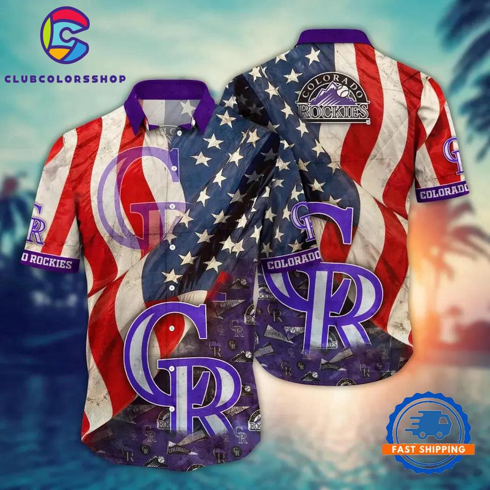 MLB Colorado Rockies Team Flower Hawaiian Shirts