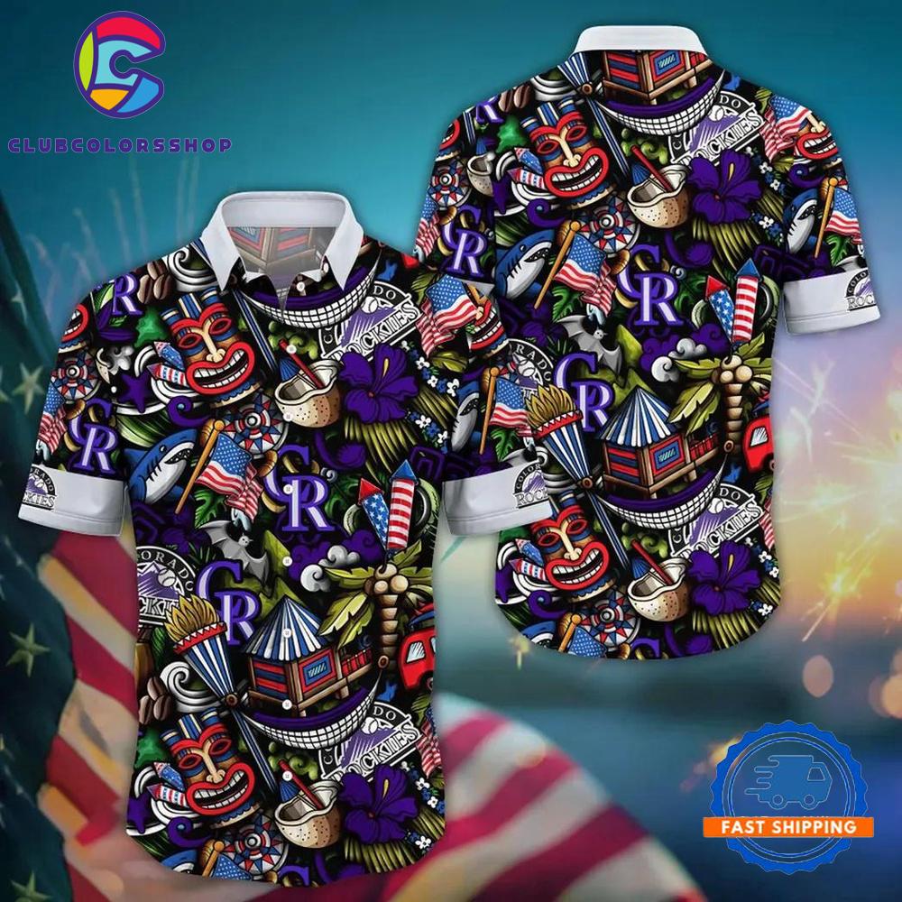 MLB Colorado Rockies Tiki Celebration Hawaiian Shirt