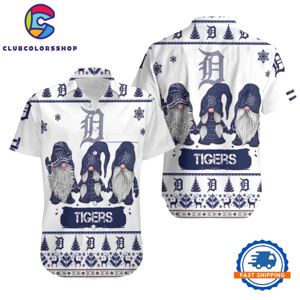 MLB Detroit Tigers Festive Gnome Hawaiian Shirt