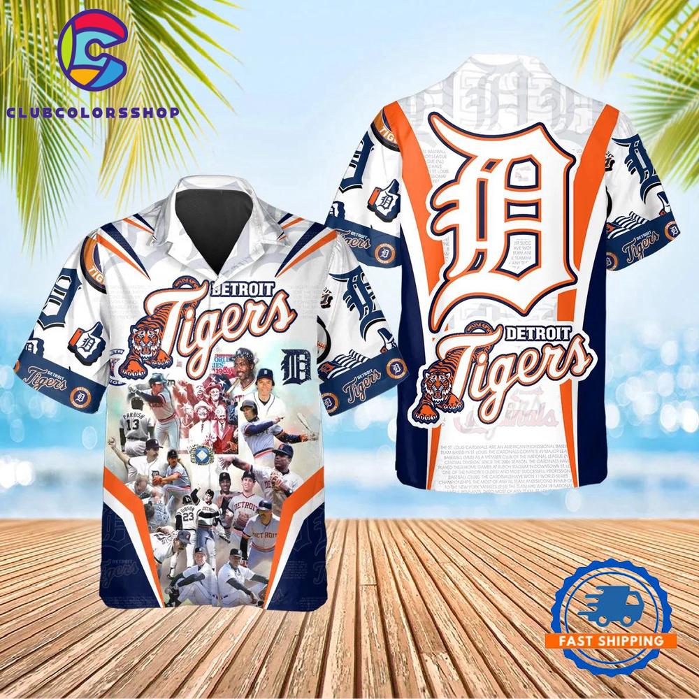 MLB Detroit Tigers Legends Collage Hawaiian Shirt