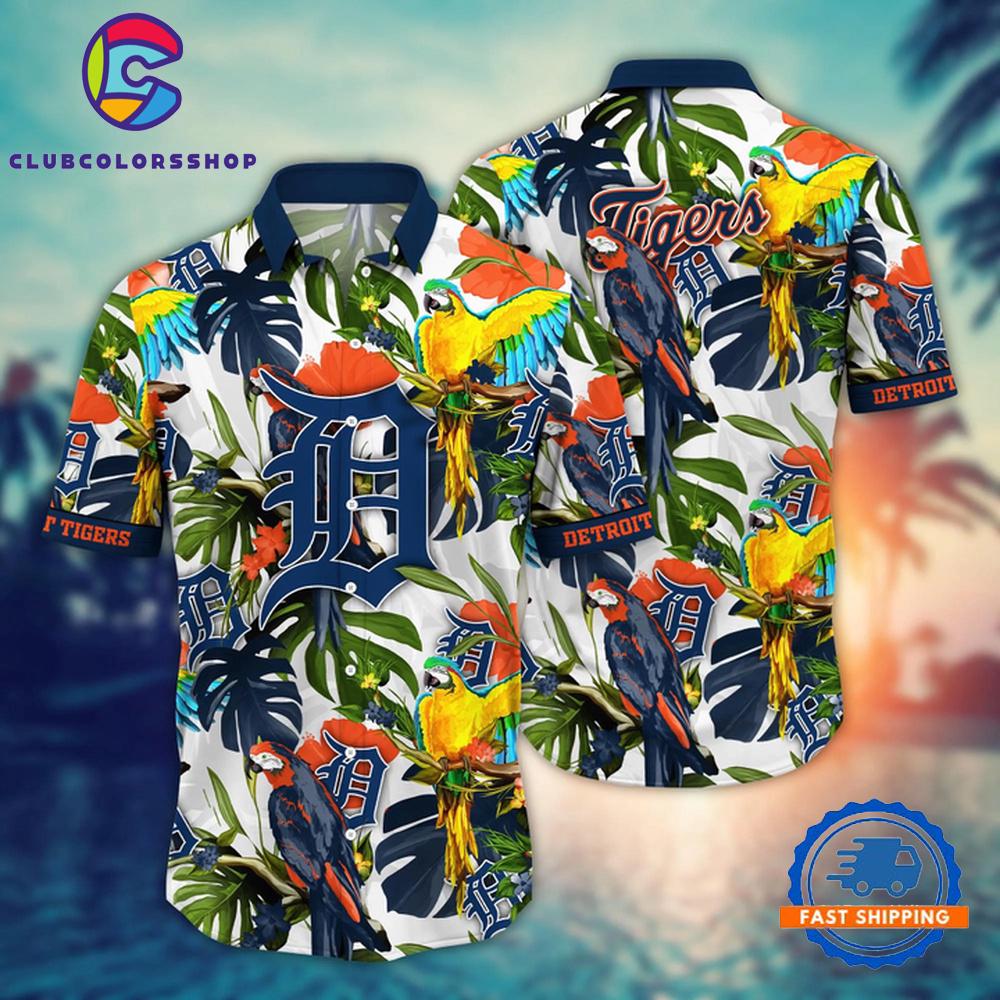 MLB Detroit Tigers Parrot Paradise Hawaiian Shirt