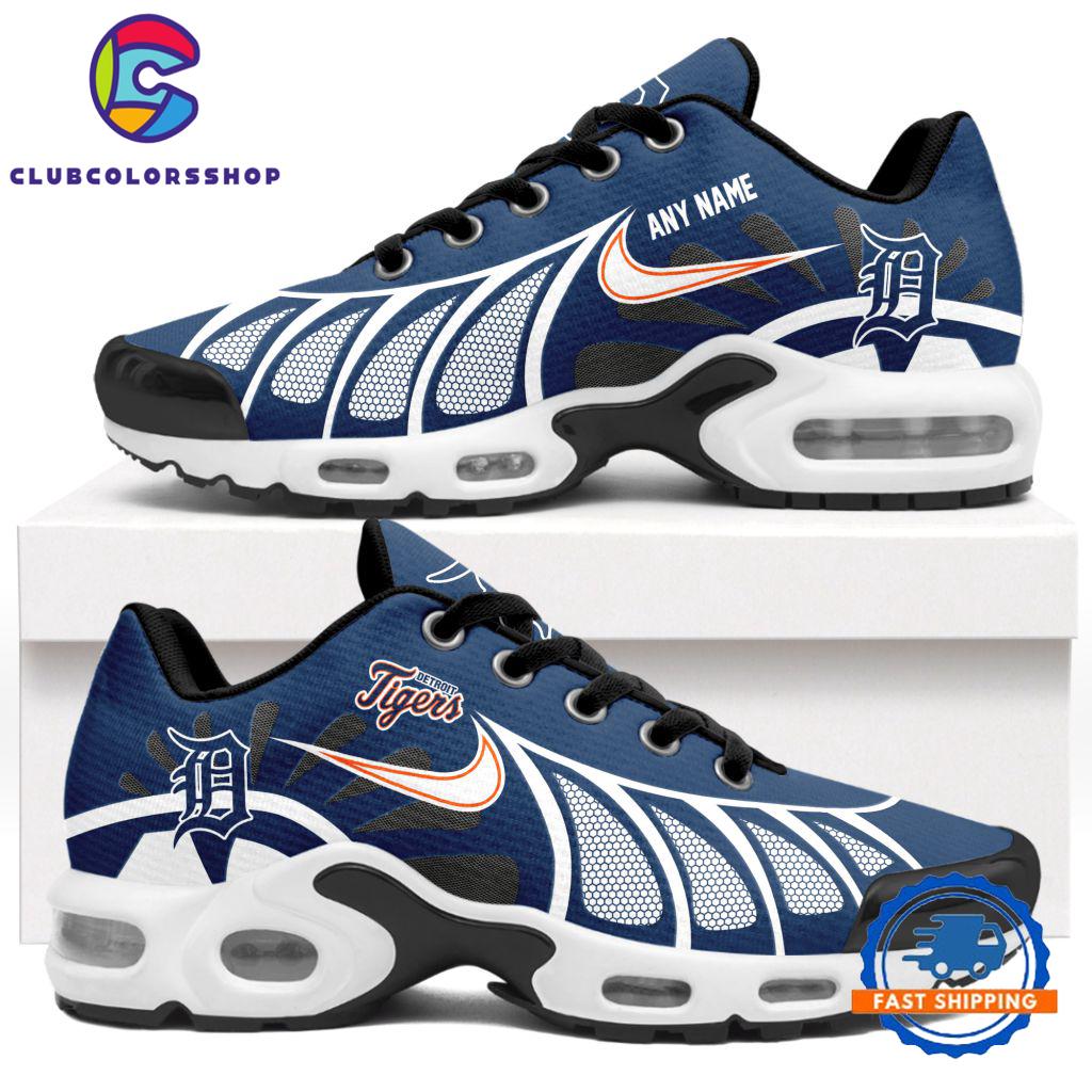 MLB Detroit Tigers Personalized Air Max Plus Shoes, Baseball Team Logo TN Shoes Design