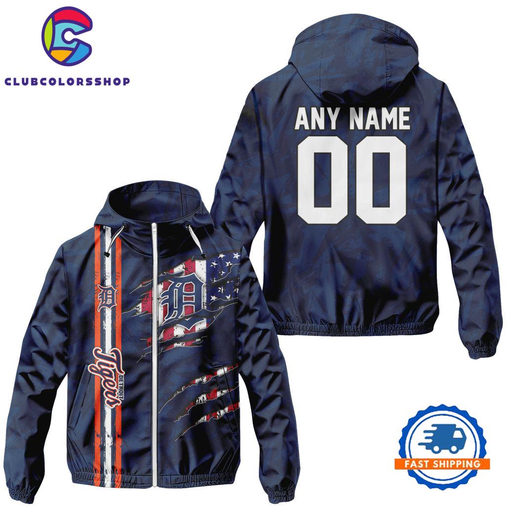 MLB Detroit Tigers Special Windbreaker Outdoor Jacket, Baseball Team Jacket