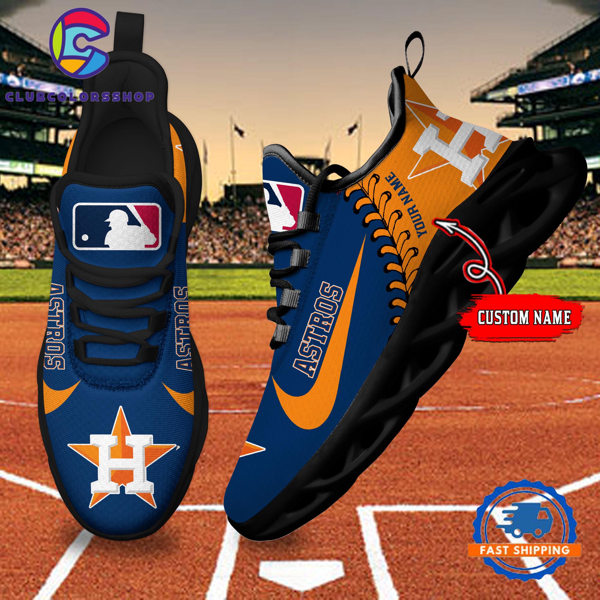 MLB Houston Astros Baseball Logo Team Custom Max Soul Shoes