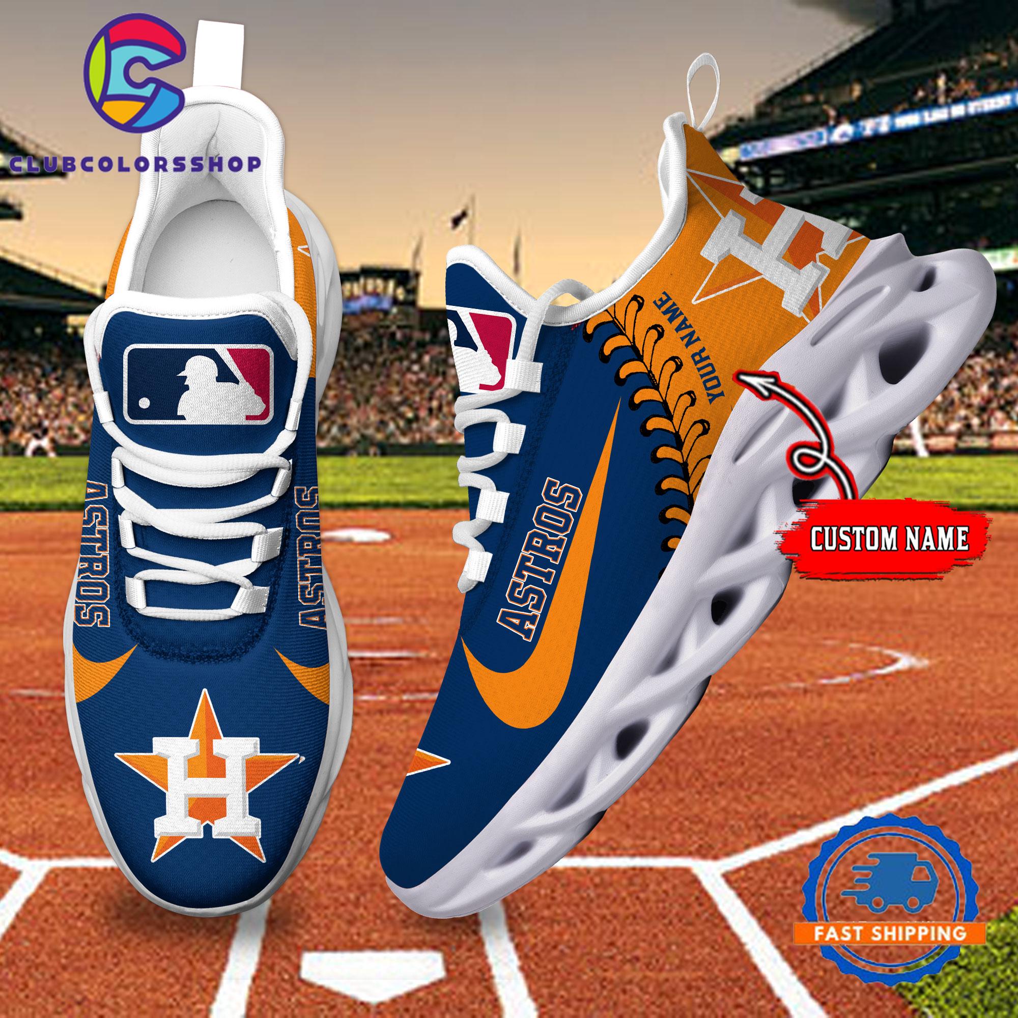 MLB Houston Astros Baseball Logo Team Custom Max Soul Shoes MLB Houston Astros Baseball Logo Team Custom Max Soul Shoes