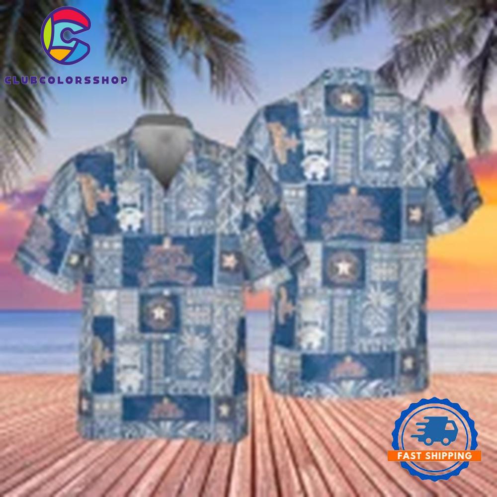 MLB Houston Astros Blue Tropics Hawaiian Shirt